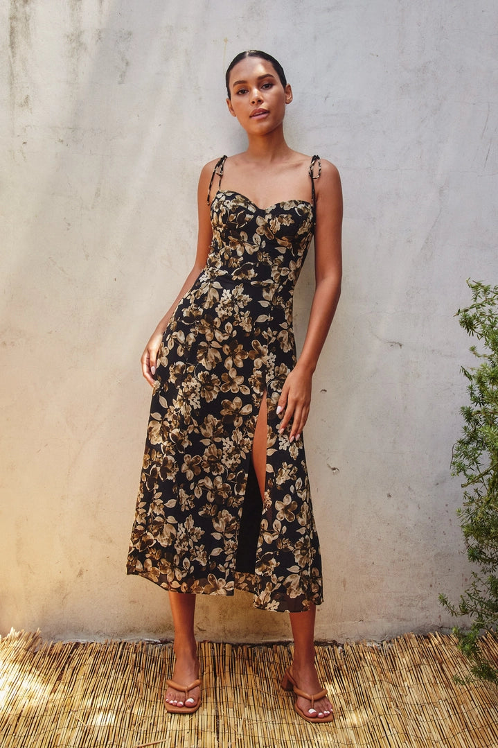 Floral sweetheart dress deals