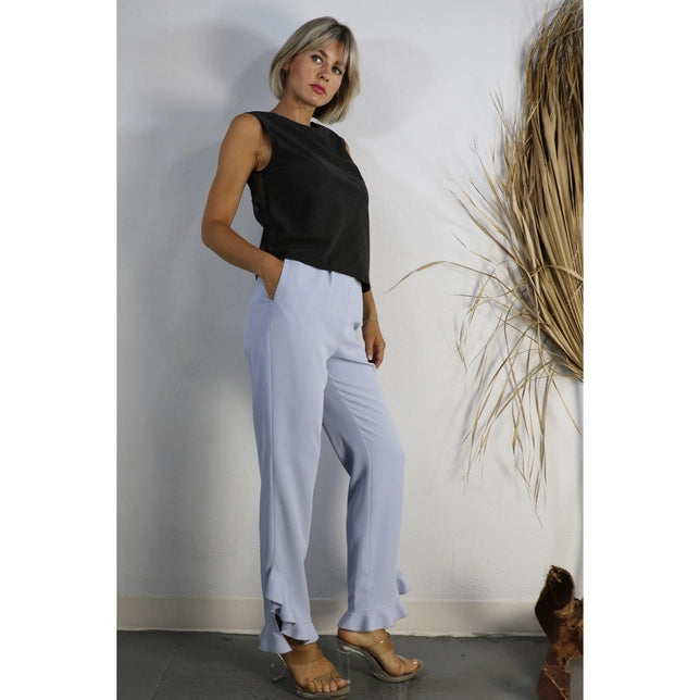 Zara store ruffle pants