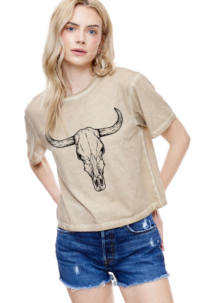 Vintage Longhorn Crop T-Shirt
