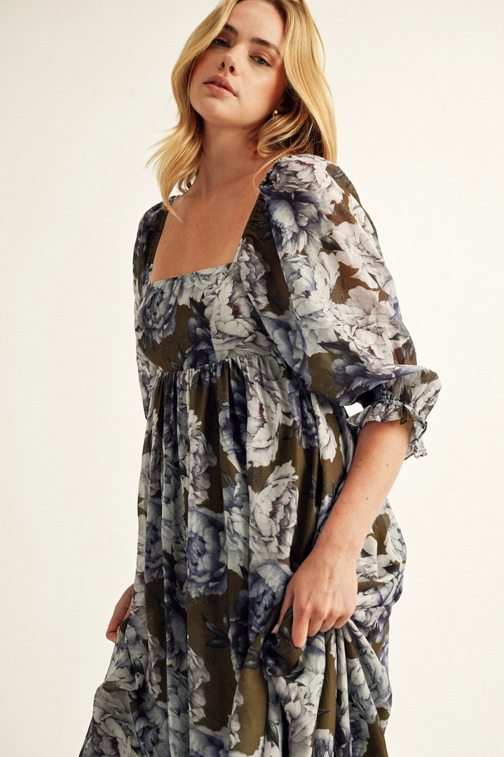 Lorelei Floral Baby Doll Maxi Dress