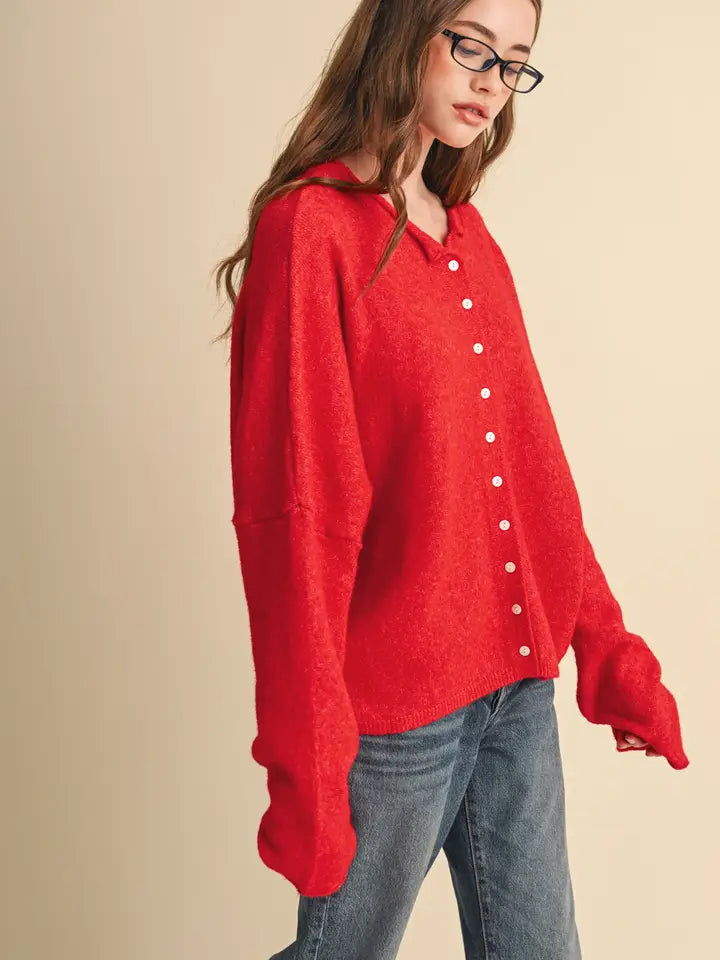 Maribel Red Cardigan