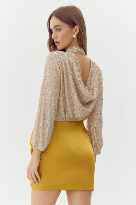 Kris Satin Bow Mini Skirt