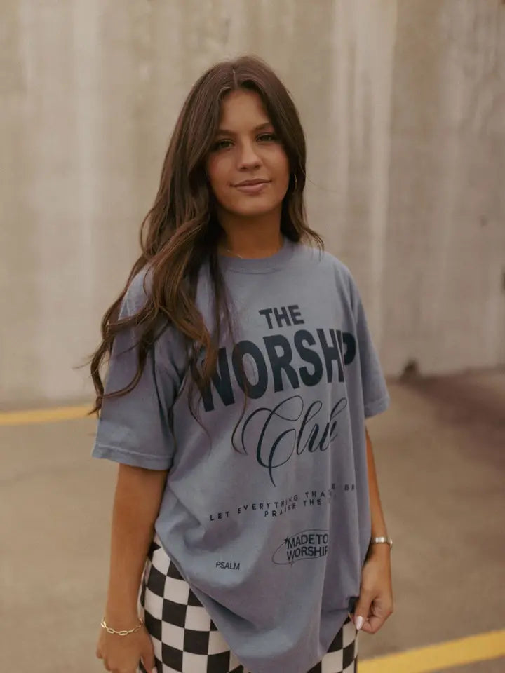 Worship Club Wash Denim Tee
