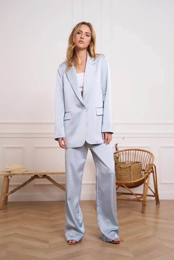 Satin Blue Blazer
