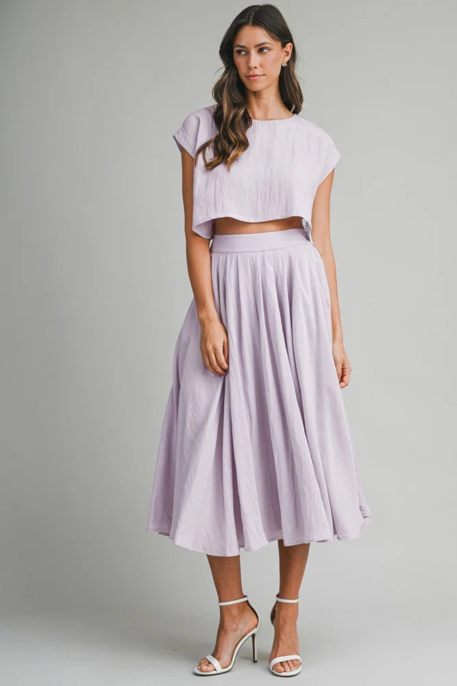 Lili Skirt Set - Dusty Lavender