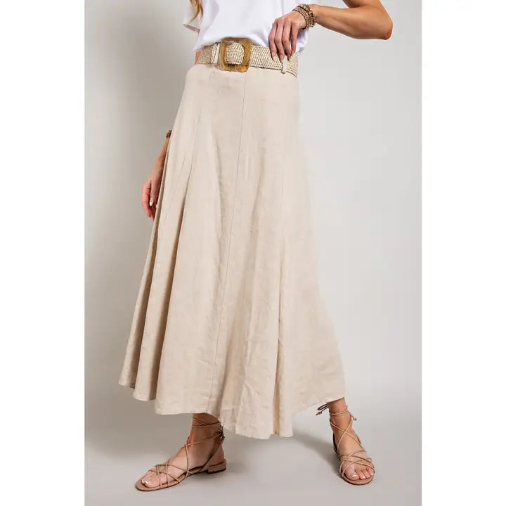 Amanda Maxi Skirt with Trim Belt