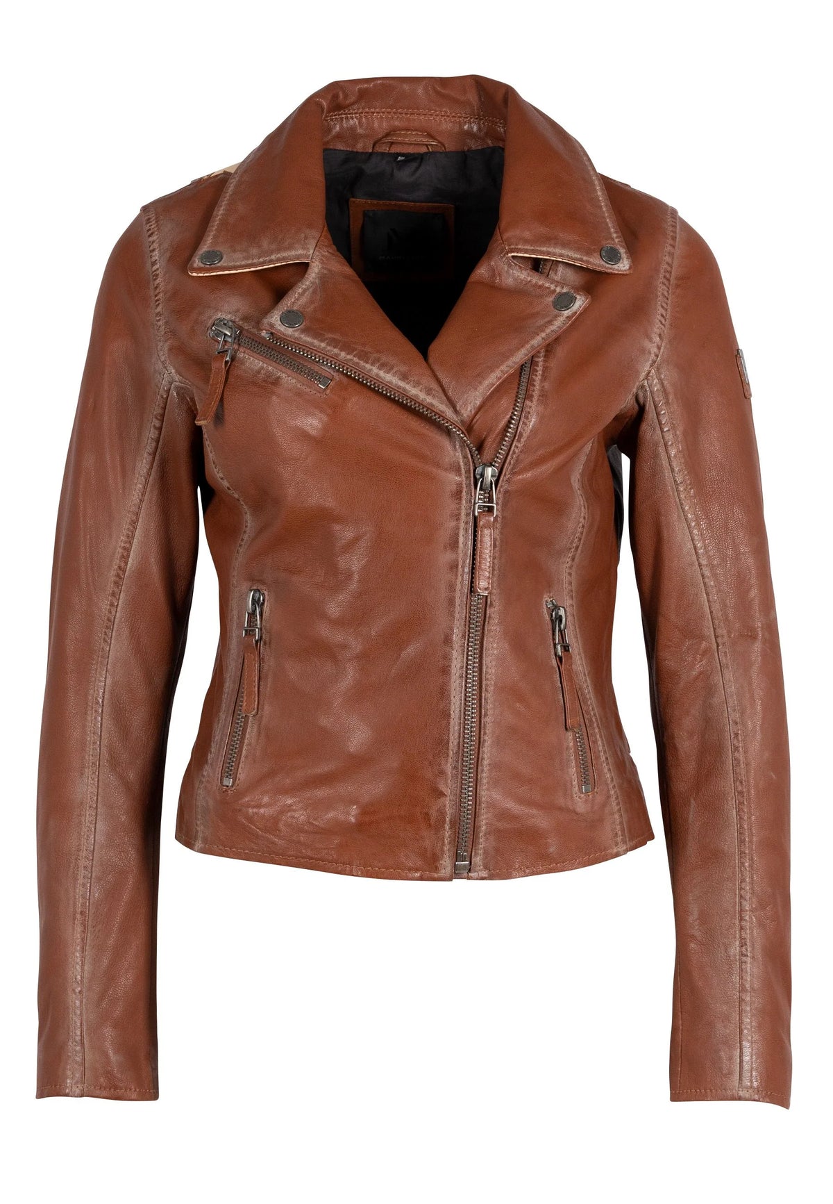 Christy Leather Jacket - Burnt Orange