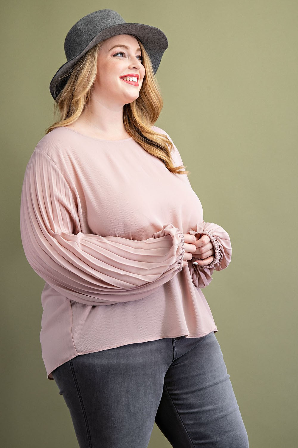 Emma Dusty Pink Top - Curvy