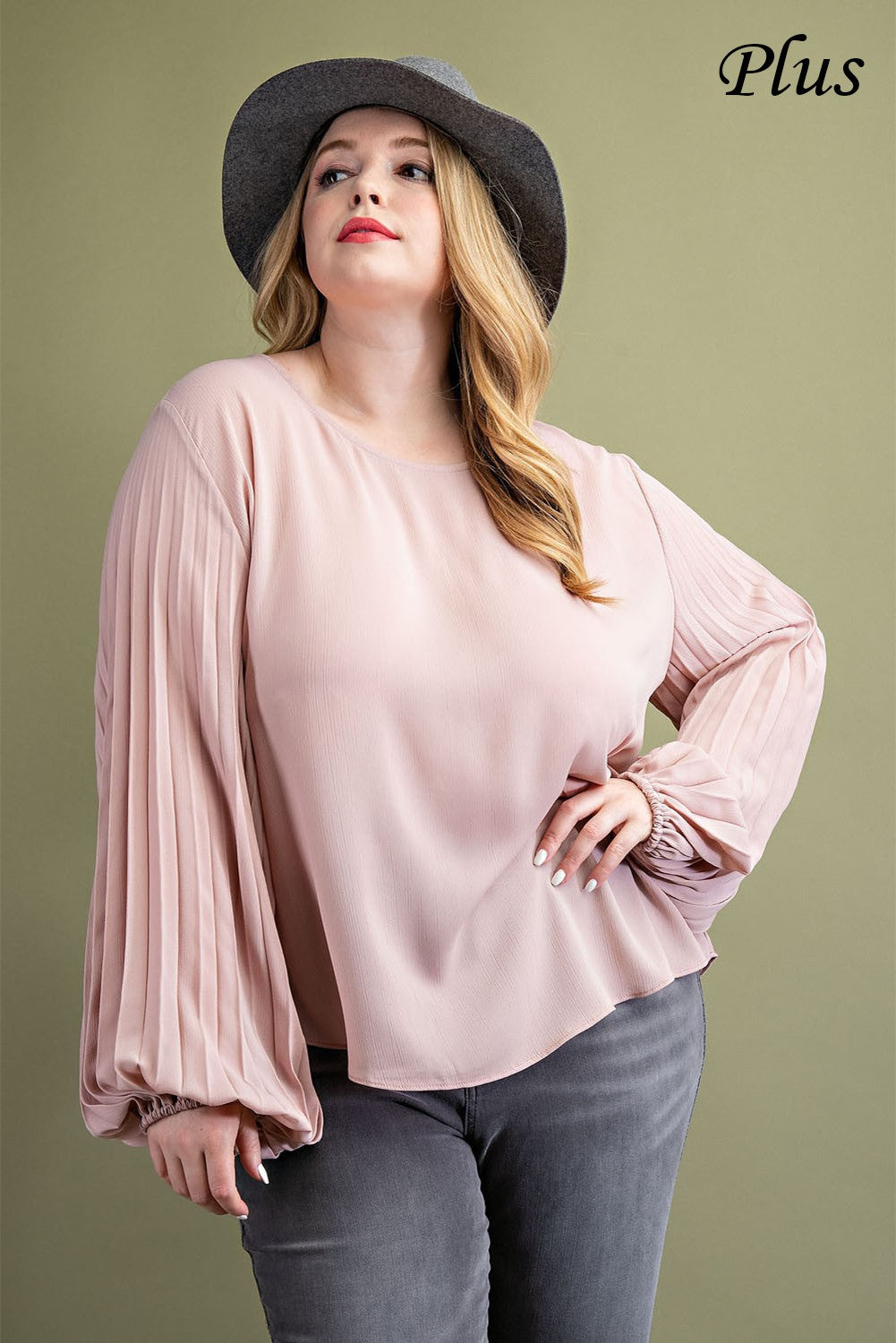 Emma Dusty Pink Top - Curvy