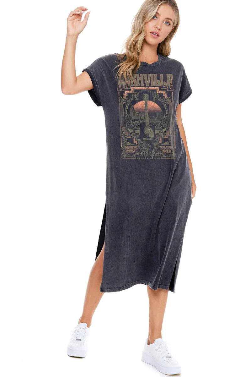 Nashville Music City T-Shirt Dress