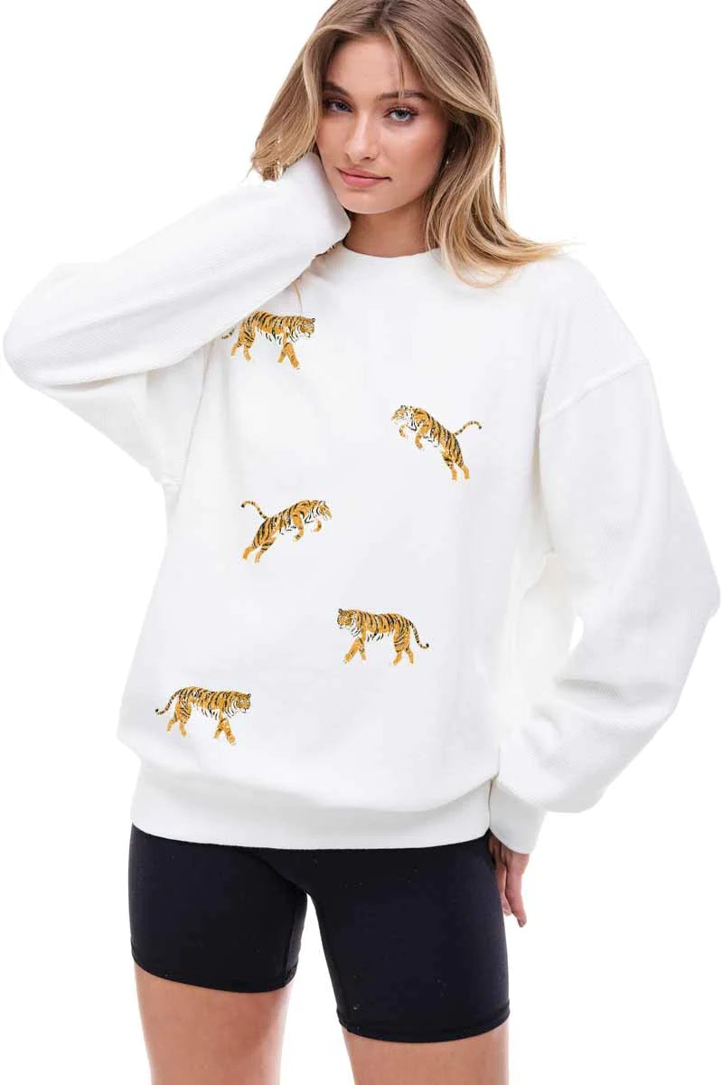 Tiger Sweatshirt - Bone