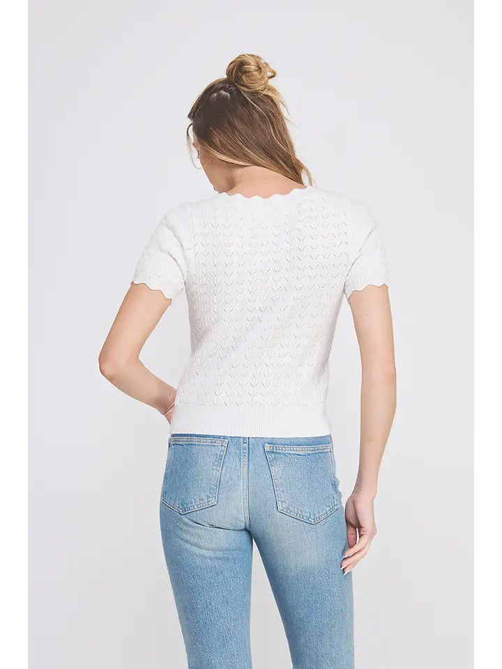 Vera Short Sleeve Knit Top