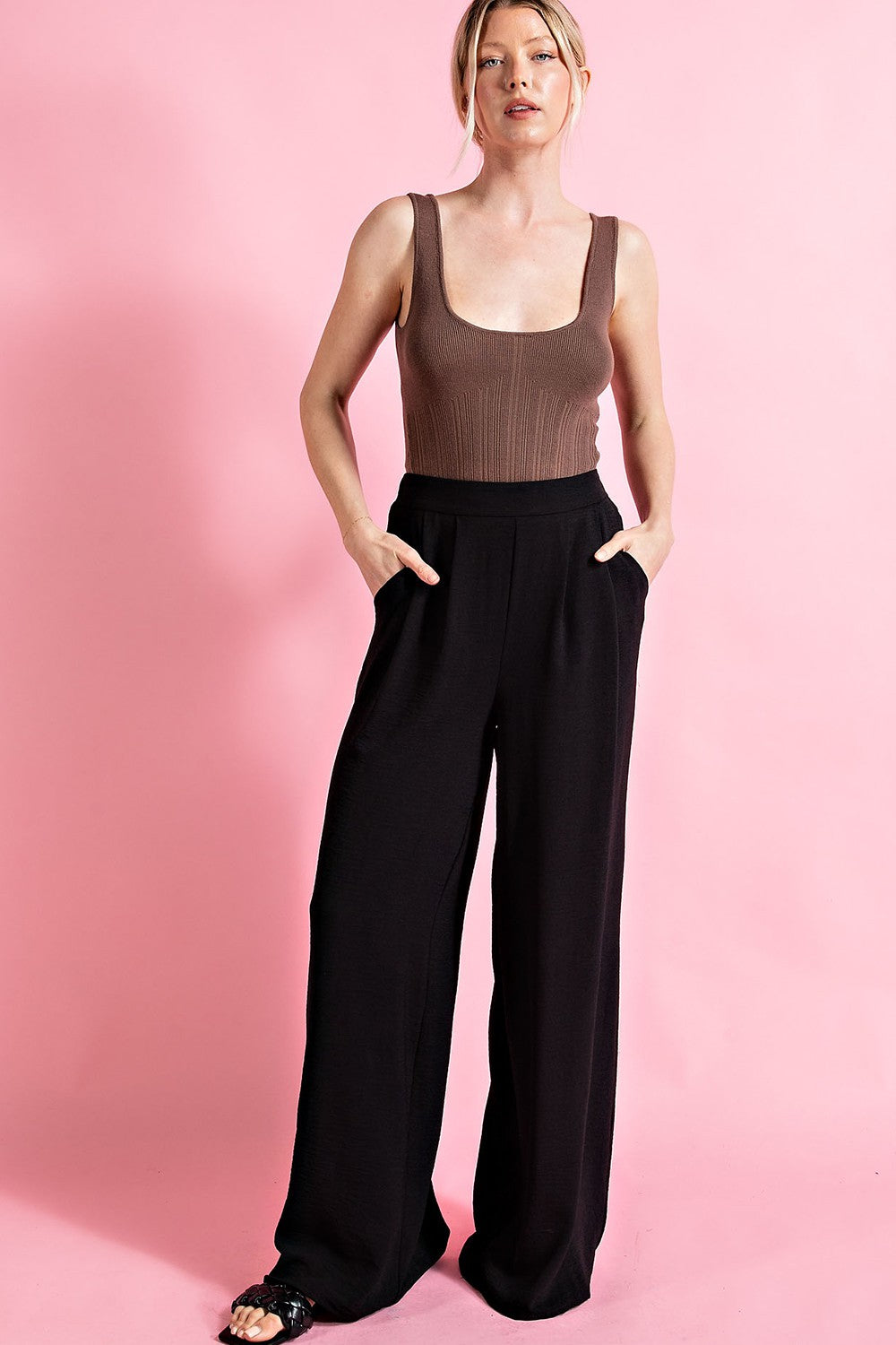 Simone Wide Leg Pants - Curvy