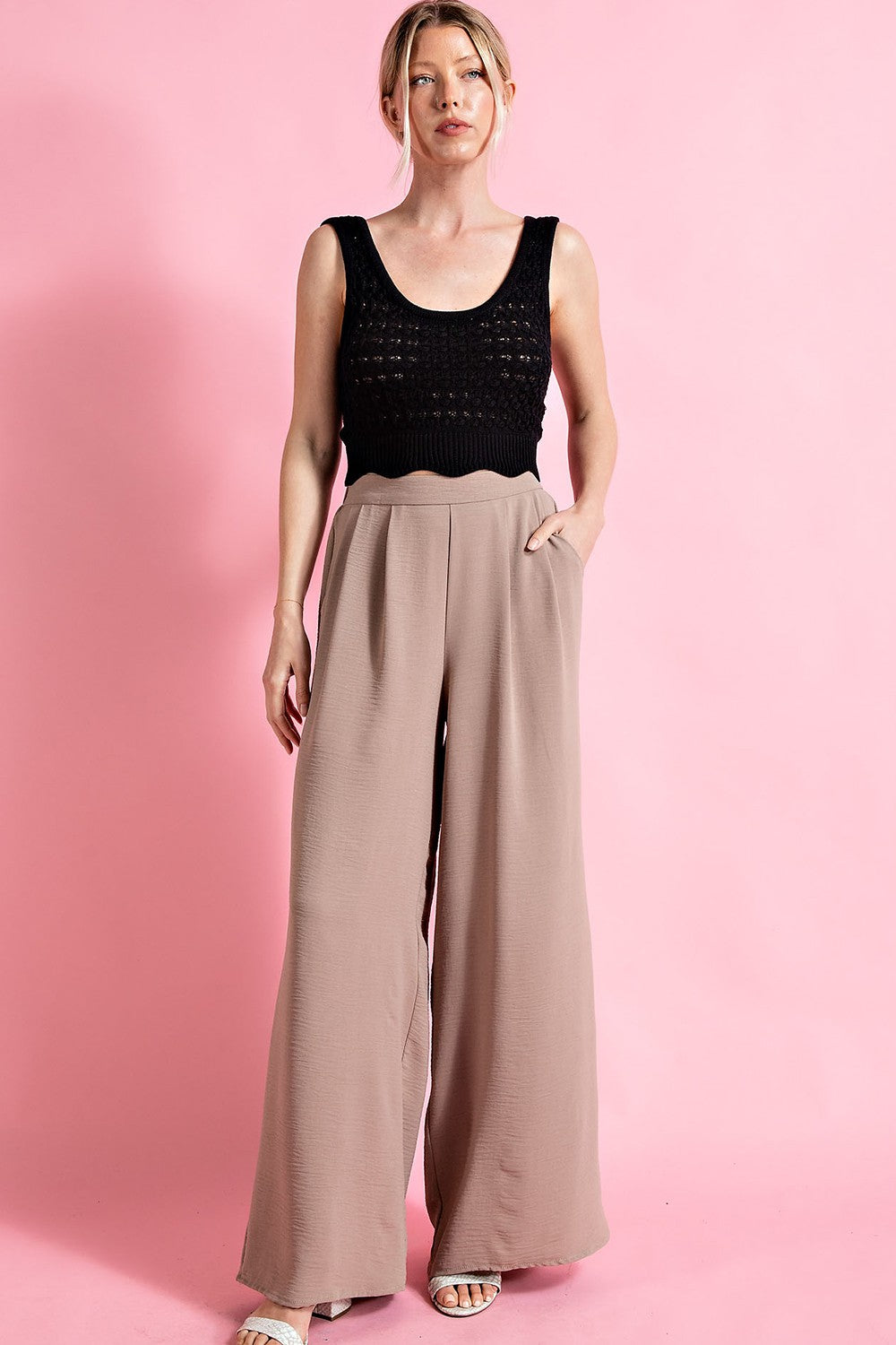 Simone Wide Leg Pants - Curvy