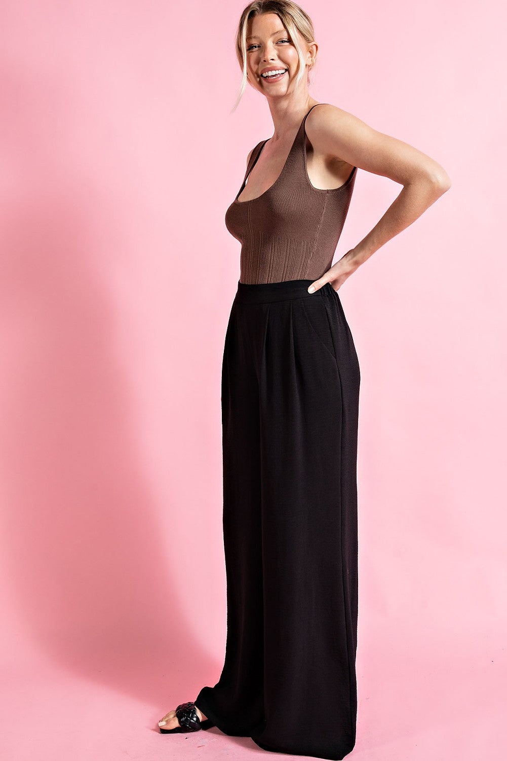 Simone Wide Leg Pants - Curvy