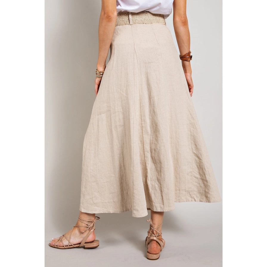 Amanda Maxi Skirt with Trim Belt