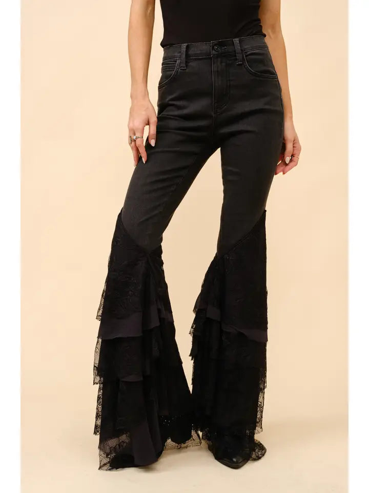 Tina Mid Rise Lace Jeans