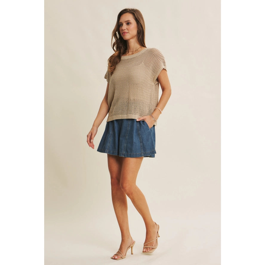 Abby Fishnet Sweater Top