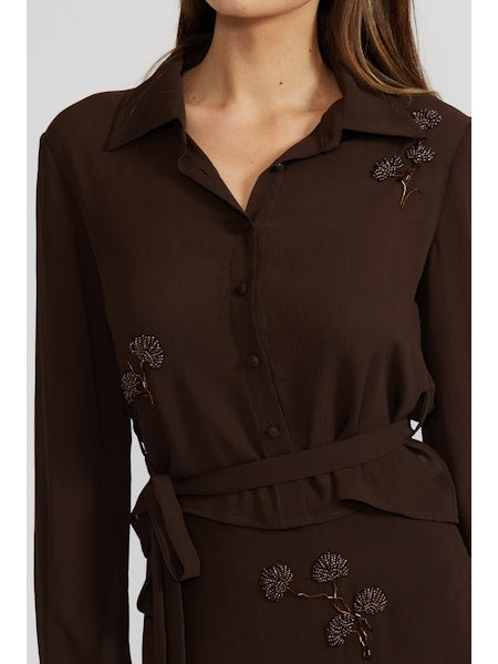 Kimberly Long Sleeve Beaded Top