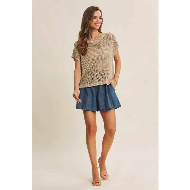 Abby Fishnet Sweater Top