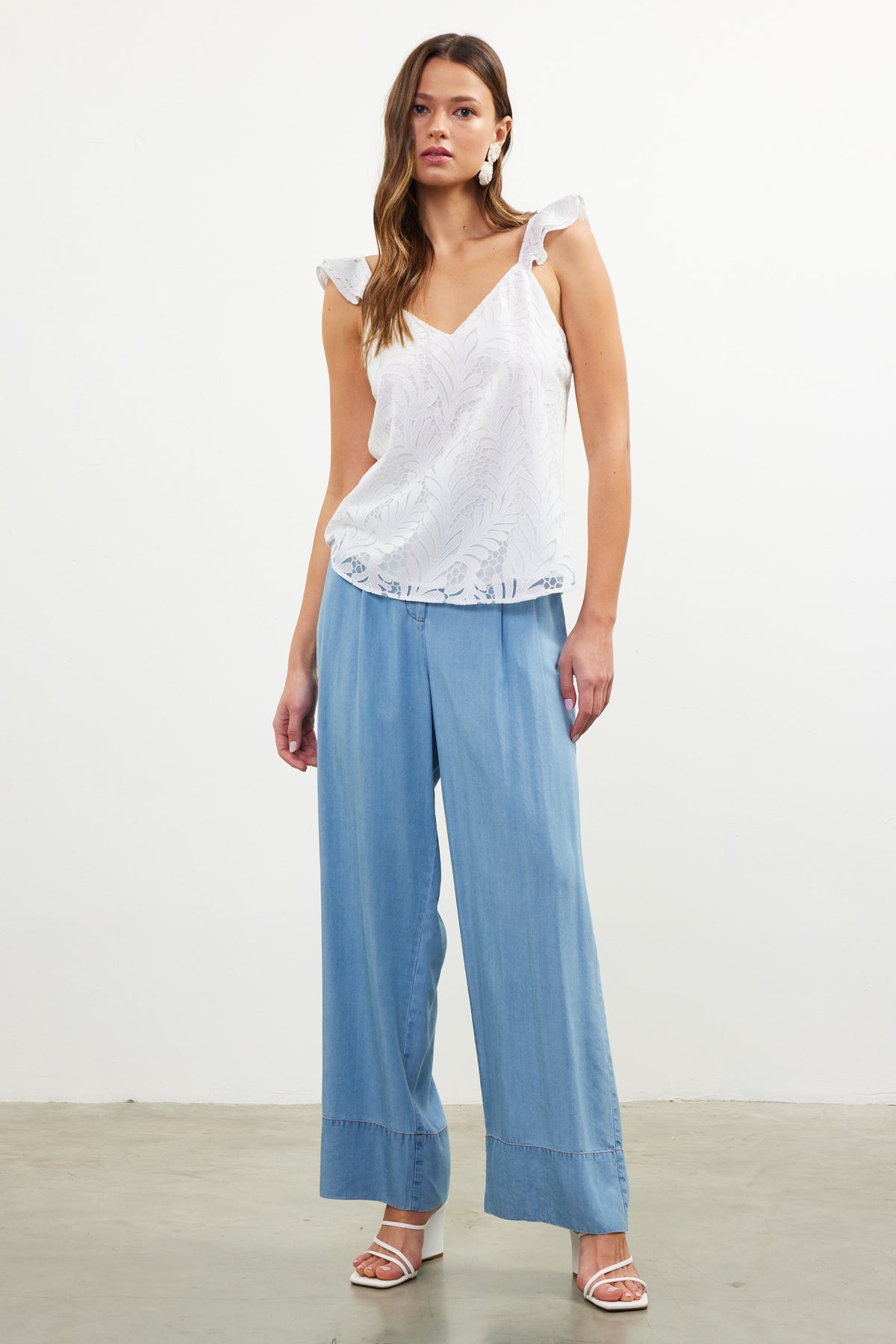 Aliyah Woven Ruffle Cami