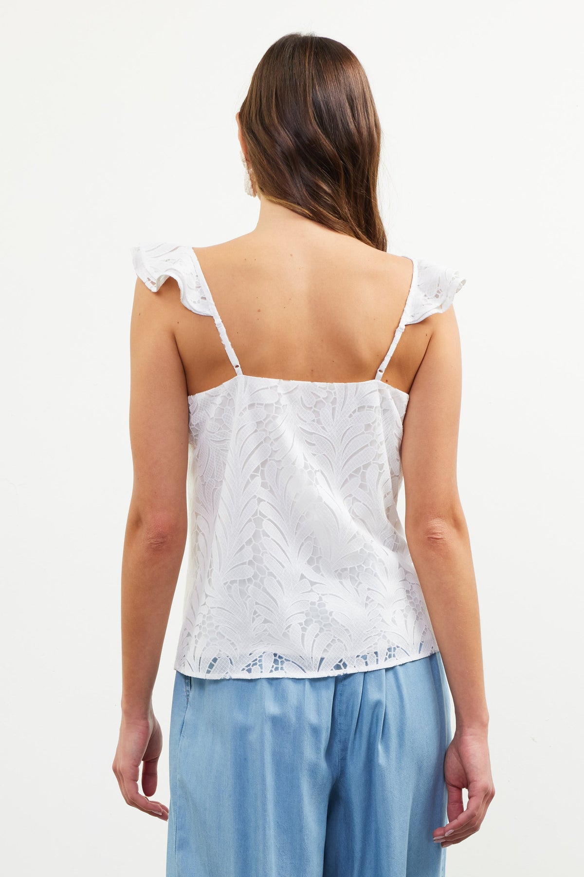 Aliyah Woven Ruffle Cami