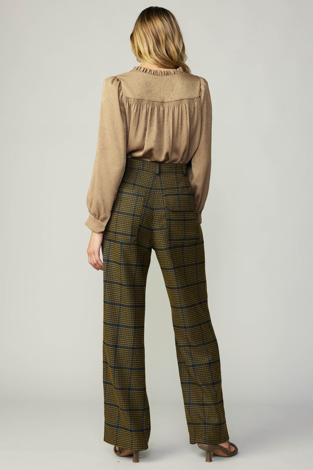 Checkered Wide Leg Pants