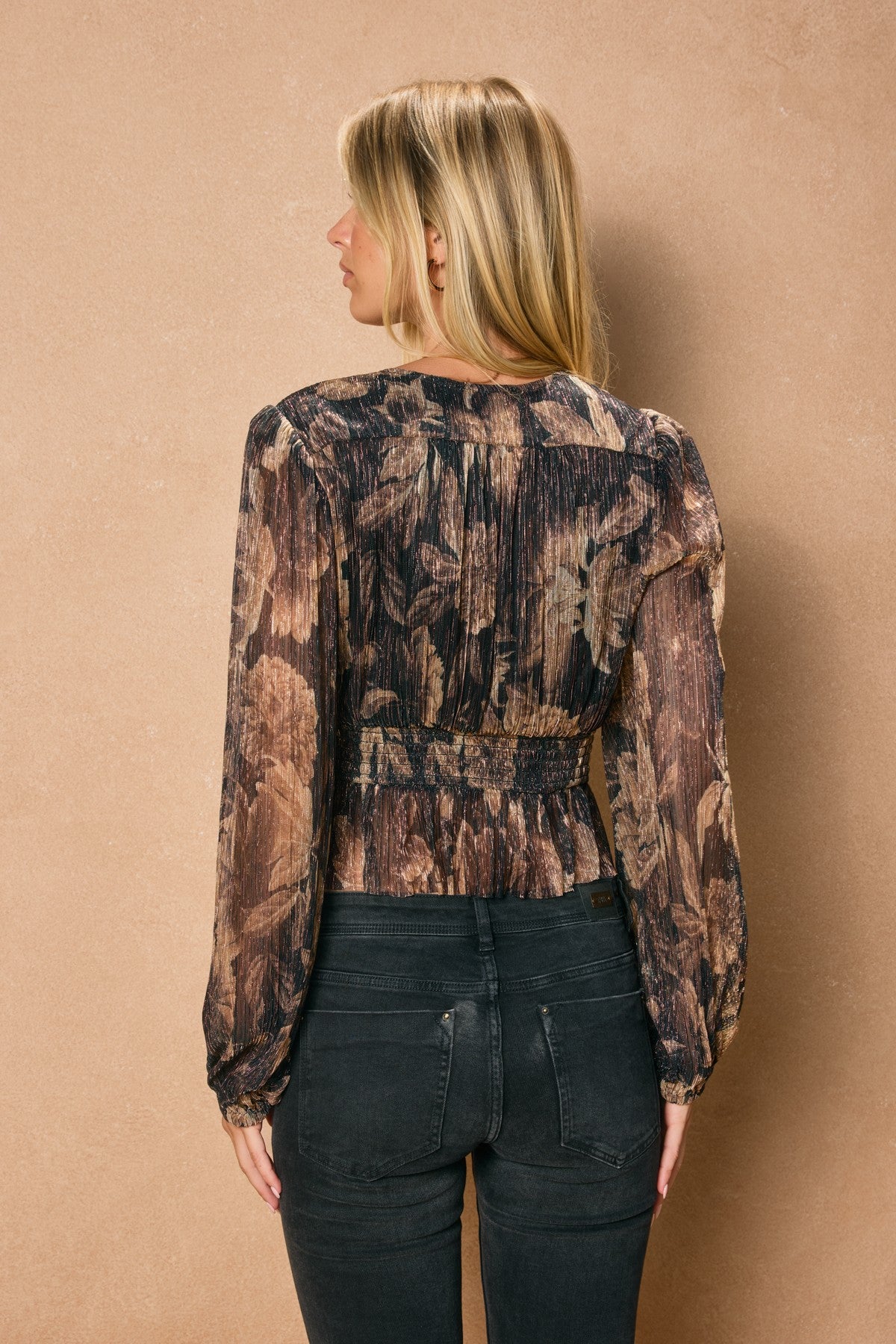 Janie Blouse - Bronzed Bloom