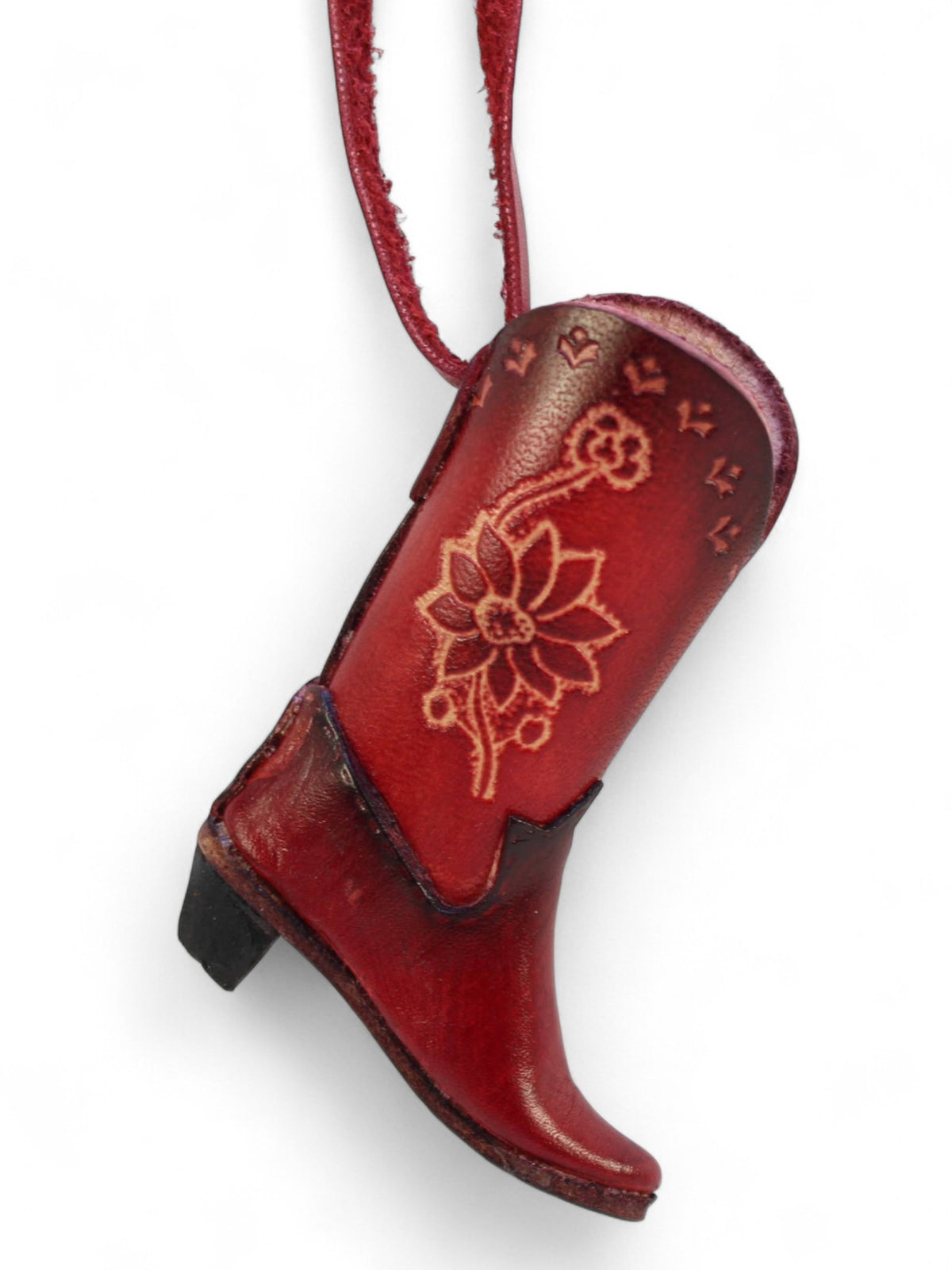 Leather Cowboy Boots Ornament Purse Charm