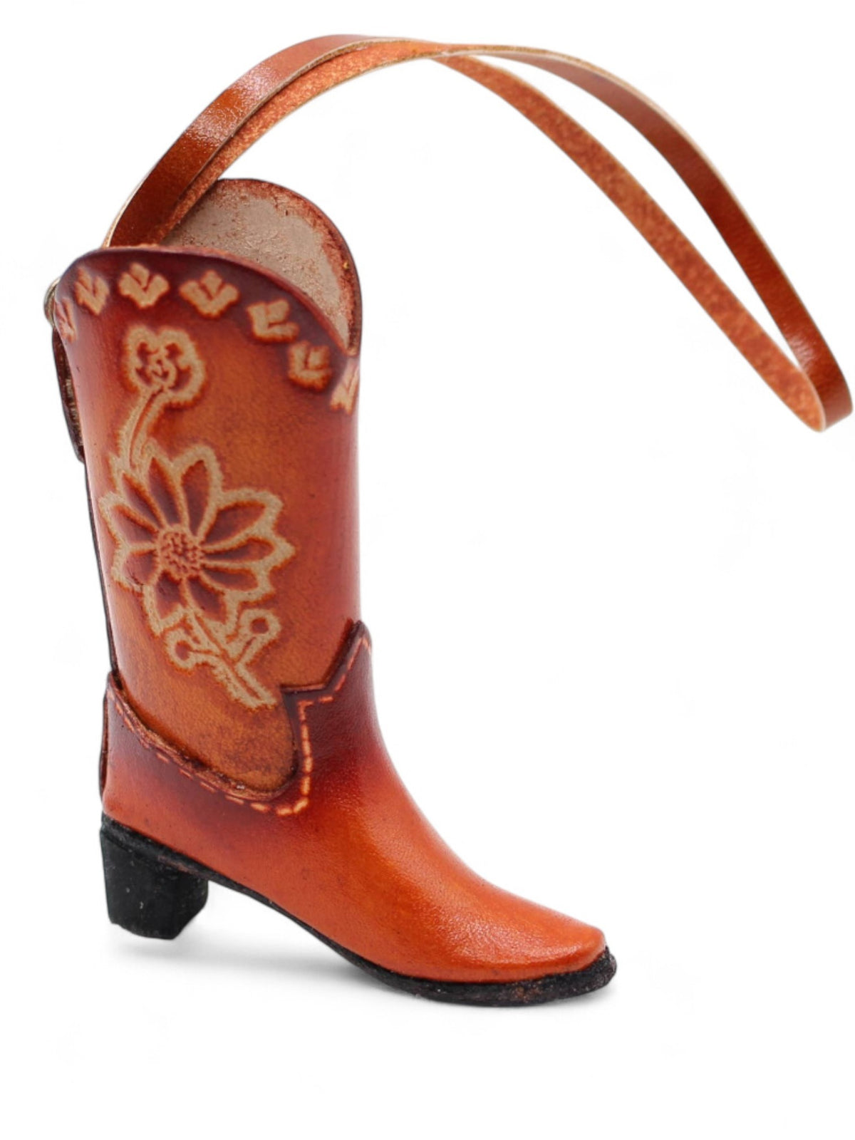 Leather Cowboy Boots Ornament Purse Charm