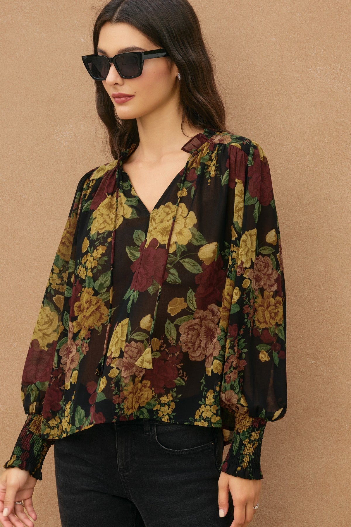 Florence Ruffled Neck Top