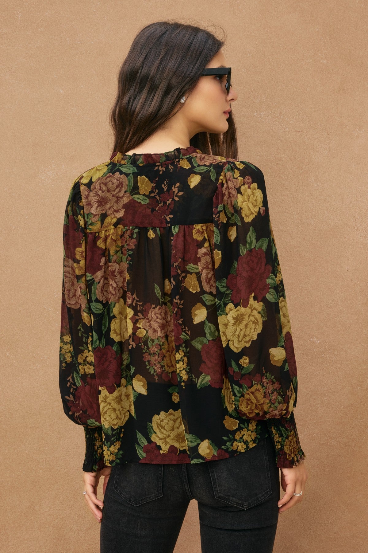 Florence Ruffled Neck Top