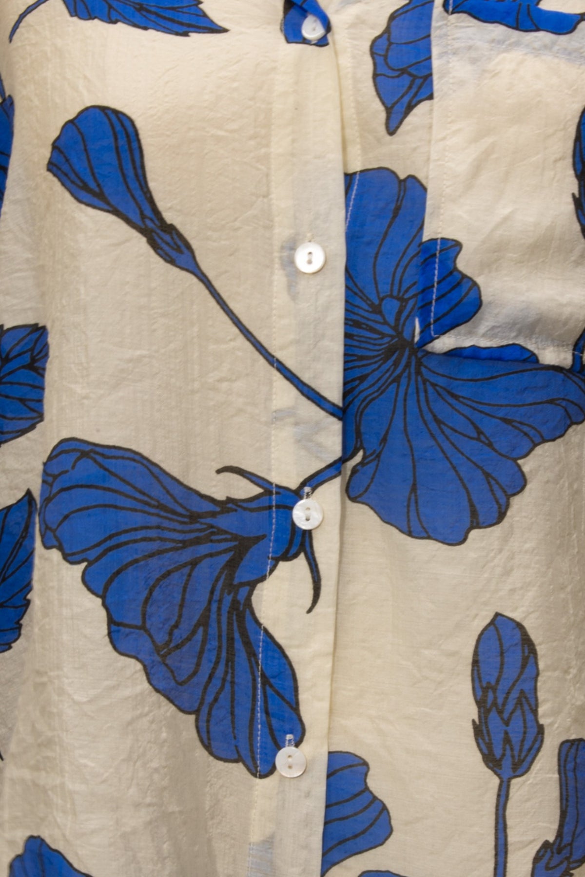 Jasmine Poppy Button Up Top