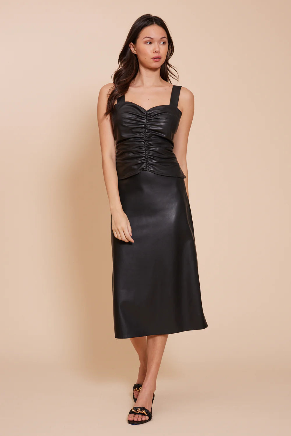 Karli Faux Leather Skirt