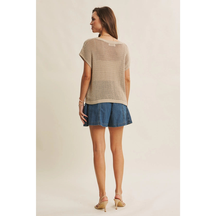 Abby Fishnet Sweater Top