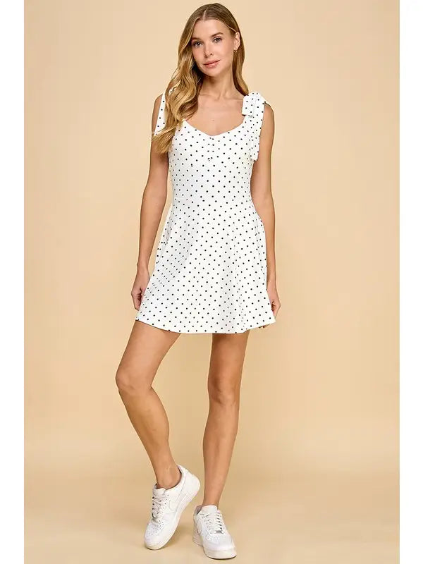 Saraya Polka Dot Athleisure Dress