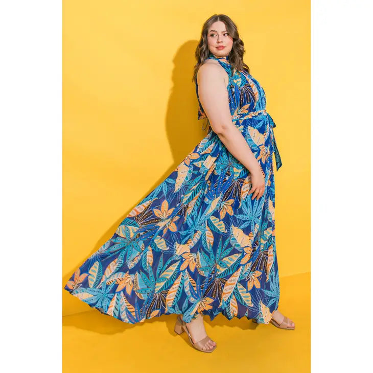 Bahamas Floral Dress - Curve