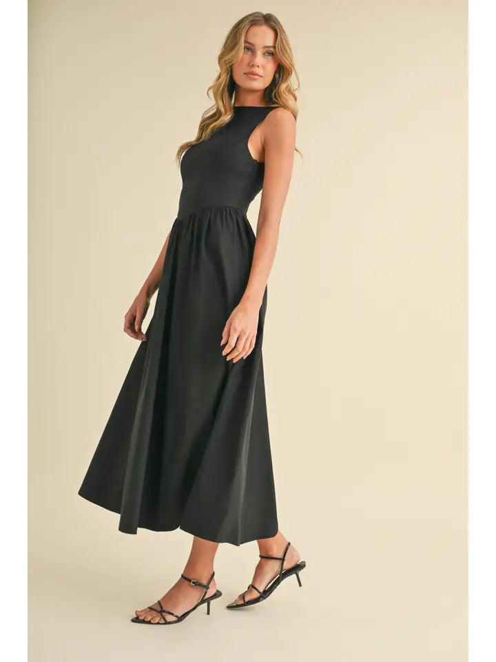 Rachel Boatneck Flared Dress
