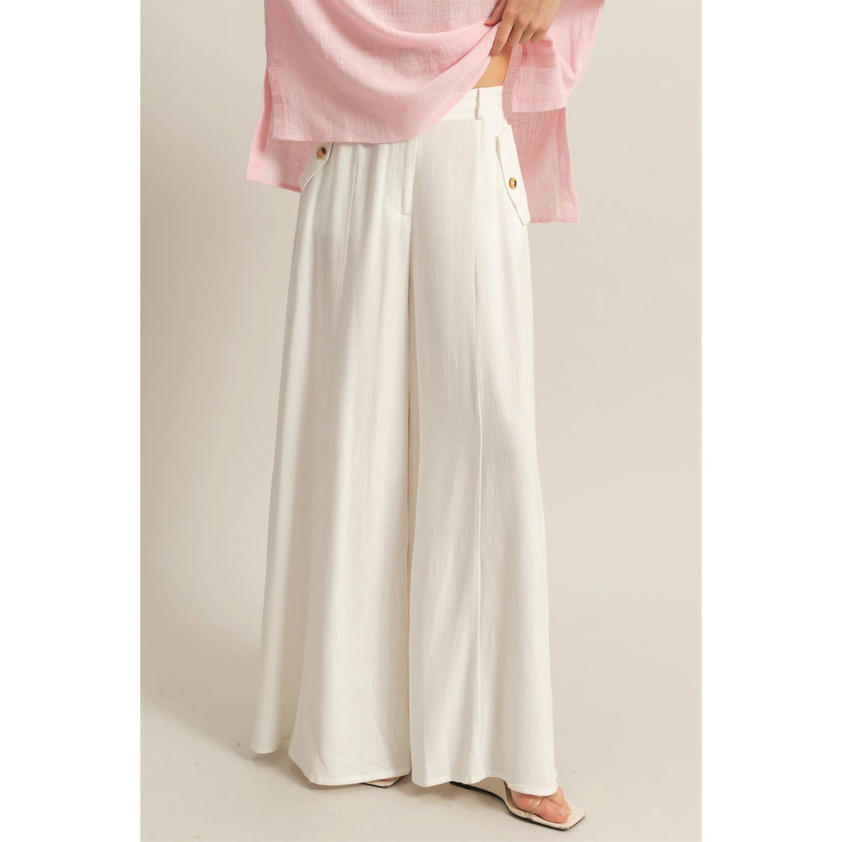 Elia Linen Blend Flowy Pants