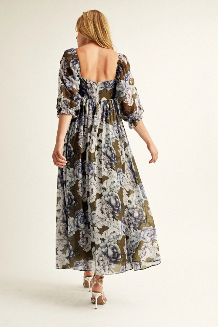Lorelei Floral Baby Doll Maxi Dress