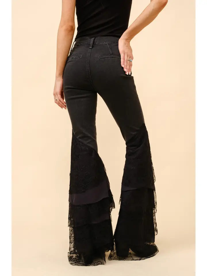 Tina Mid Rise Lace Jeans