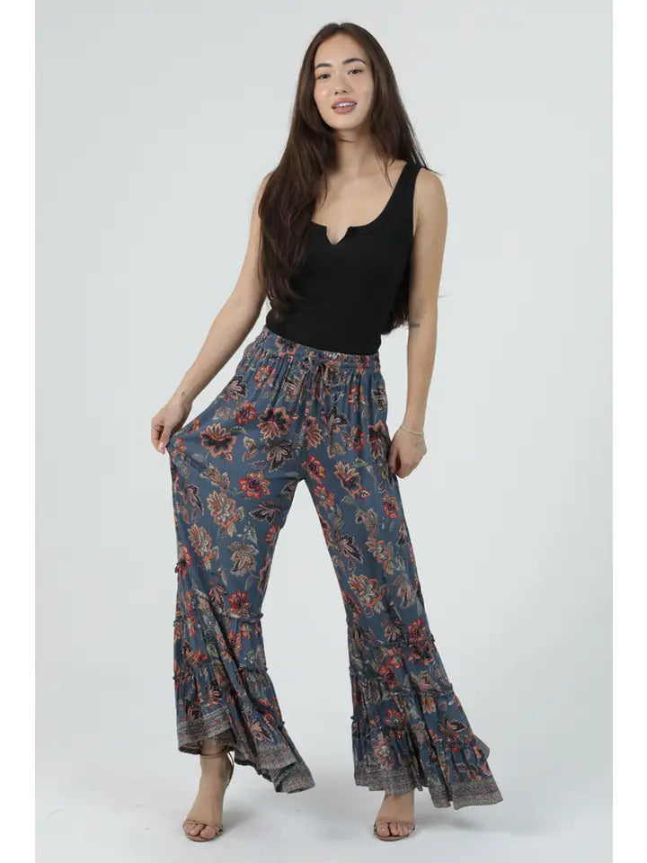 Dawn Floral Flare Pants