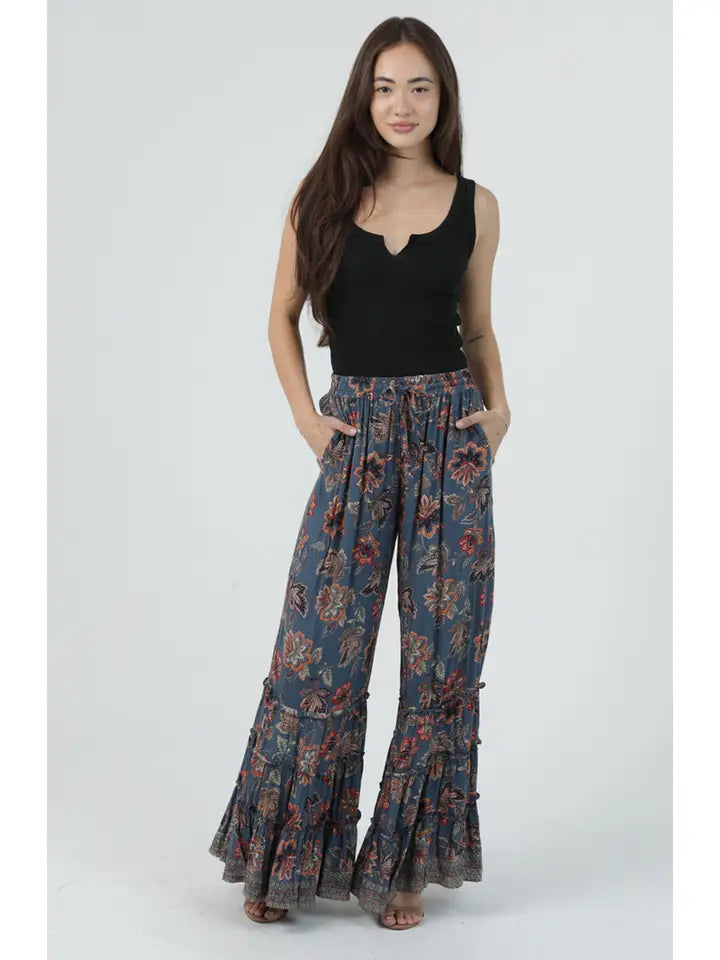 Dawn Floral Flare Pants