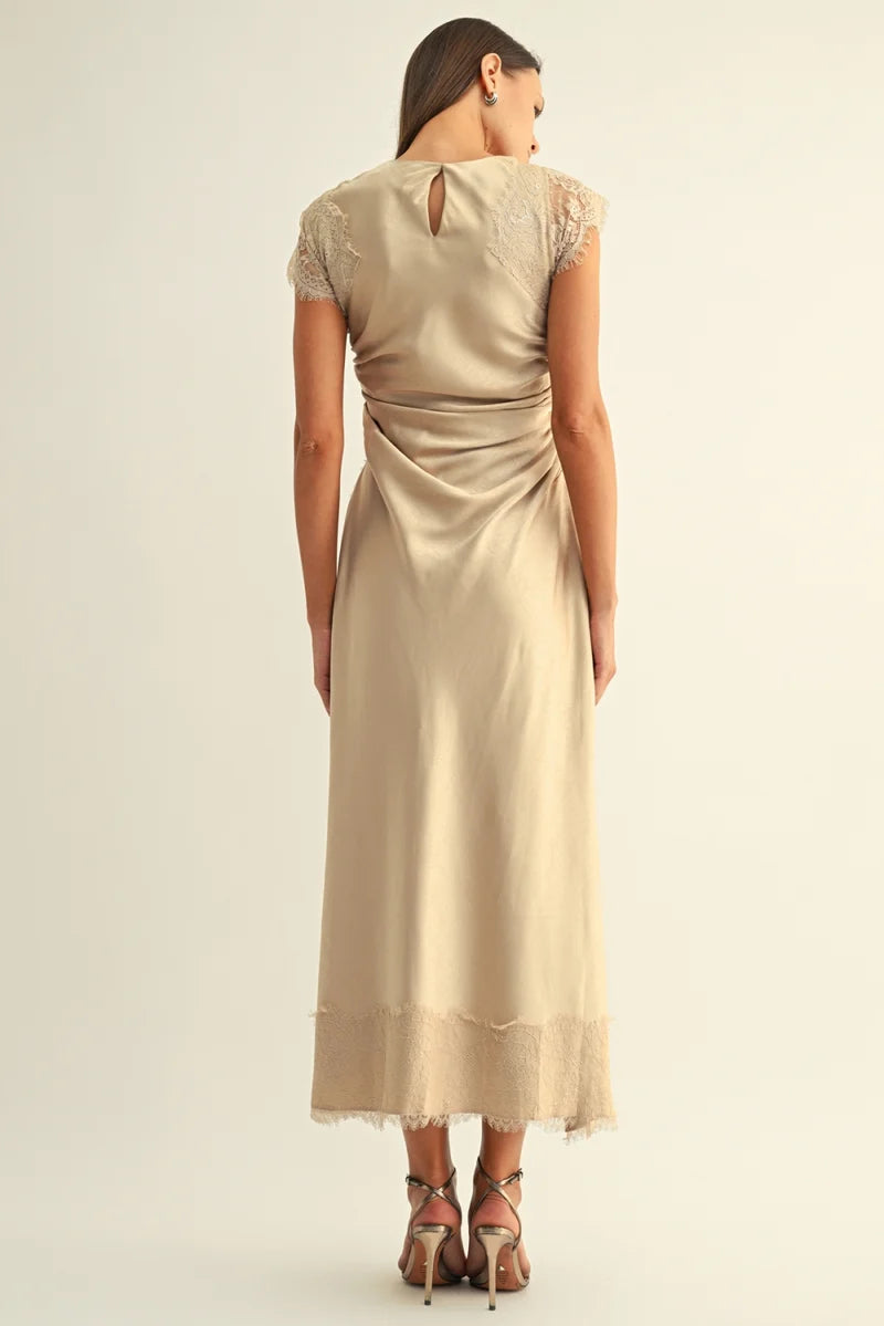 Heather Satin Maxi Dress