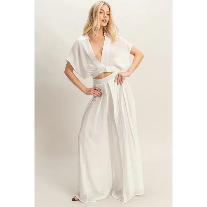 Coleen Pant Set - White