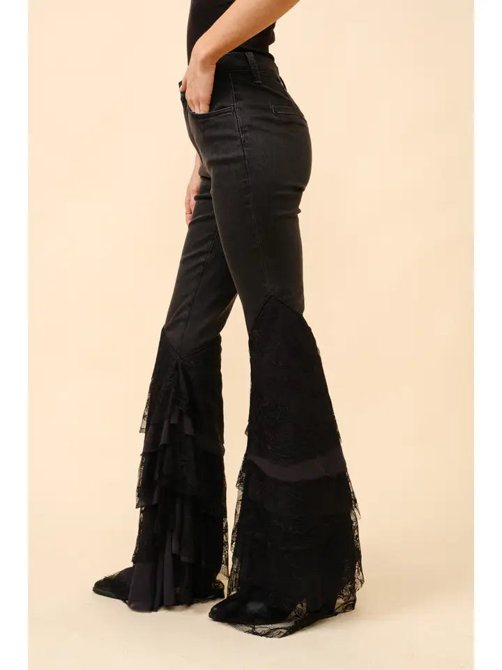Tina Mid Rise Lace Jeans