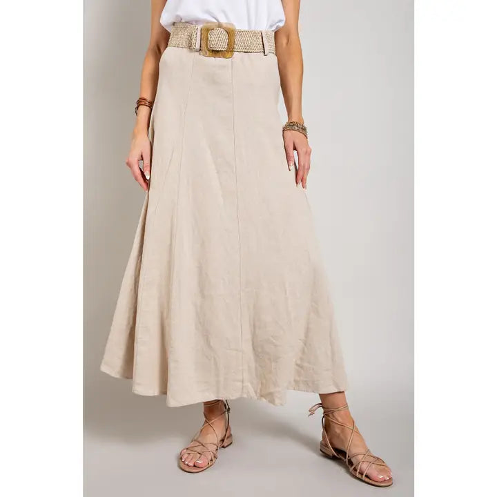 Amanda Maxi Skirt with Trim Belt