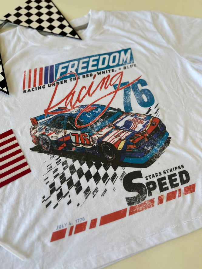 Freedom Racing Cropped Graphic Tee