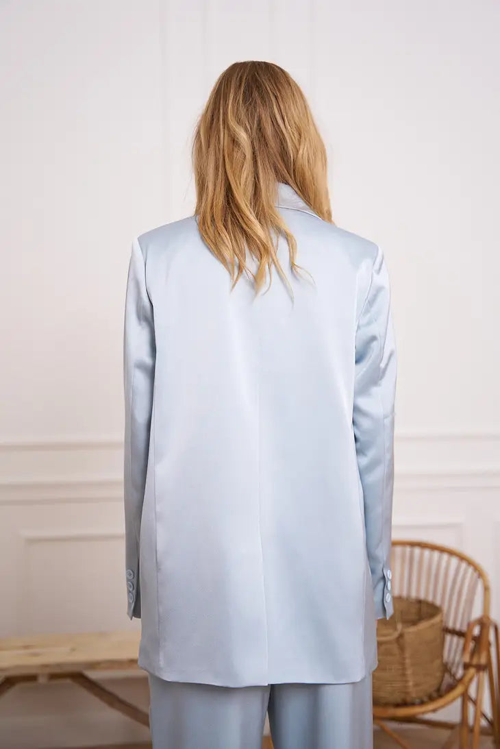 Satin Blue Blazer