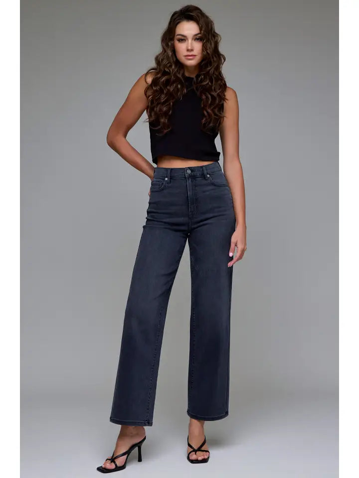 Logan Black High Rise Dad Jeans